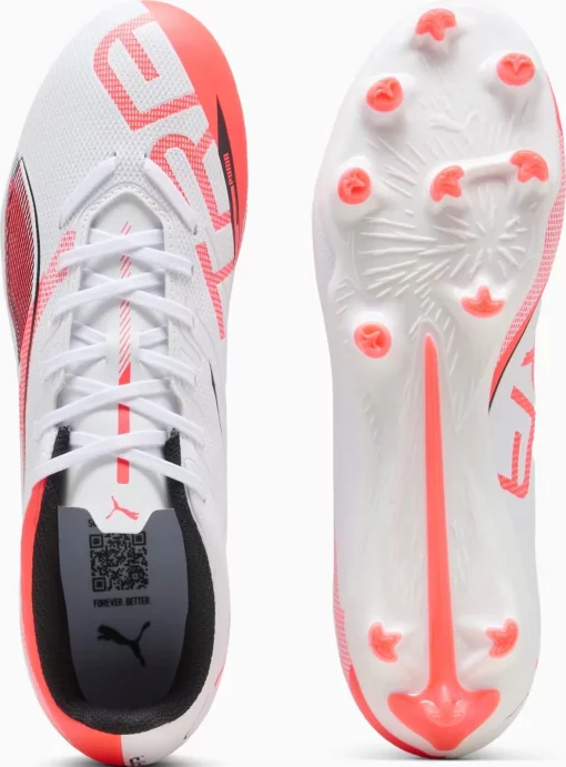 Бутси Puma ULTRA 5 PLAY FG/AG білий, помаранчевий Уні 41