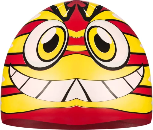 Шапка для плавання Aqua Speed ZOO FISH 8694 червоний, жовтий, білий Діт OSFM