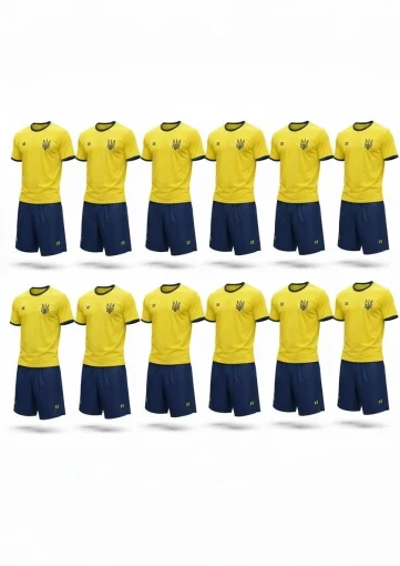 12 комплектів футбольної форми X2 "Start" (жовтий/темно-синій) 12X2004Y/NB