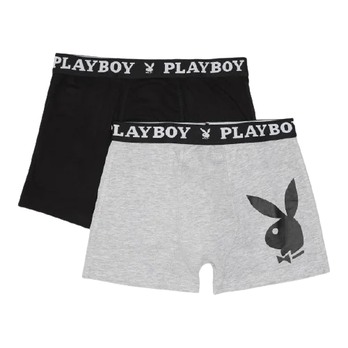 Набір з 2 труси-боксери Playboy ANNYA PLAYBOY BOXERSHORT чорний, сірий Чол XL