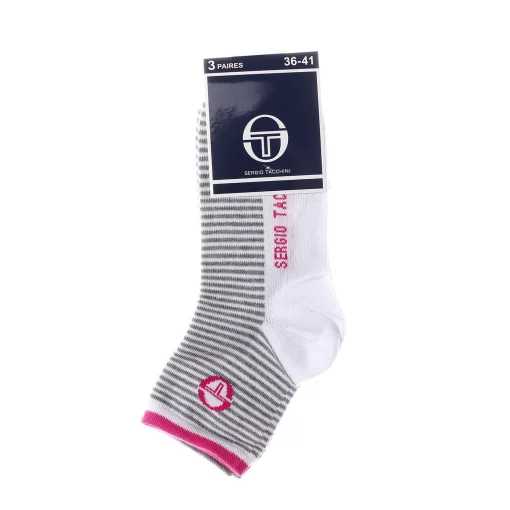 Шкарпетки Sergio Tacchini 3-pack рожевий, білий Жін 36-41