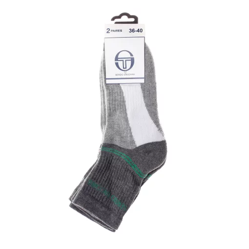 Шкарпетки Sergio Tacchini 3-pack сірий, білий, зелений Уні 36-40