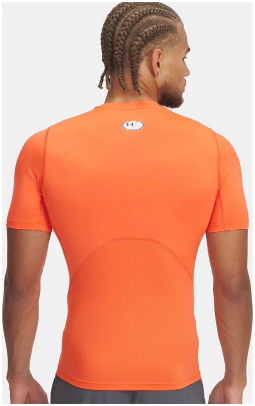 Футболка компресійна UA HG Armour Comp SS помаранчевий Чол SM