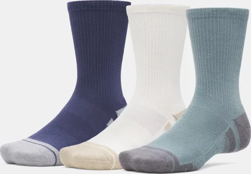 Шкарпетки Under Armour Performance Tech 3pk Crew синій, бежевий, бірюзовий XL (1379512-587)