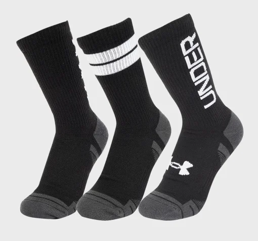 Шкарпетки Under Armour Perf Tech Nov 3pk Crew чорний Уні LG