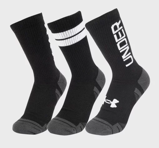 Шкарпетки Under Armour Perf Tech Nov 3pk Crew чорний Уні MD