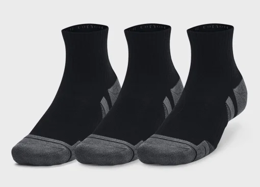 Шкарпетки Under Armour Performance Cotton 3p Qtr чорний Уні XL