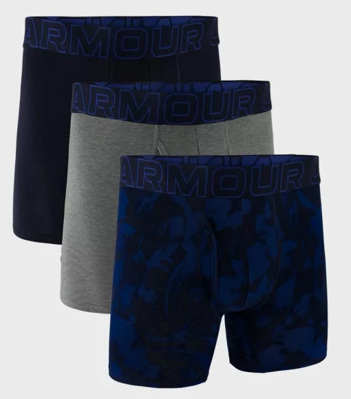 Труси Under Armour M Perf Cotton Nov 6in синій, сірий, темно-синій Чол SM