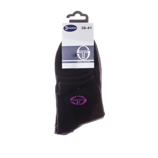 Шкарпетки Sergio Tacchini 3-pack чорний, рожевий Жін 35-37