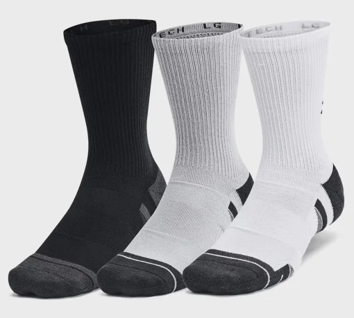 Шкарпетки Under Armour Unisex Perf Tech 6pk Crew чорний, сірий, білий Уні MD