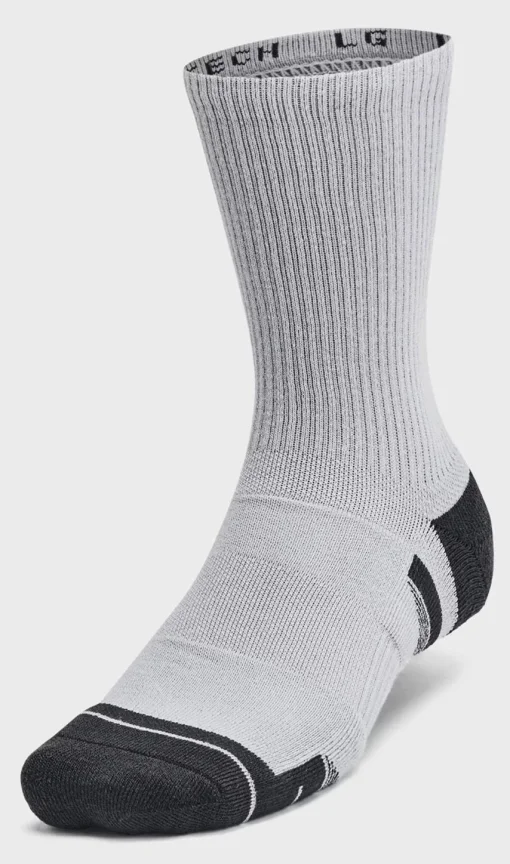 Шкарпетки Under Armour Unisex Perf Tech 6pk Crew чорний, сірий, білий Уні MD