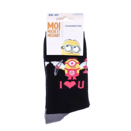 Шкарпетки MinionS Minion + AILES+FLECHES чорний Діт 36-41