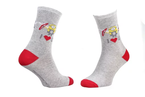 Шкарпетки MinionS Minion + AILES+FLECHES світло-сірий Діт 36-41