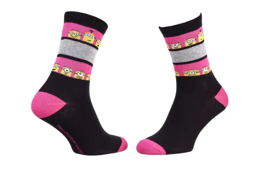 Шкарпетки MinionS RAYURES SUR TIGE + Minion чорний Діт 36-41