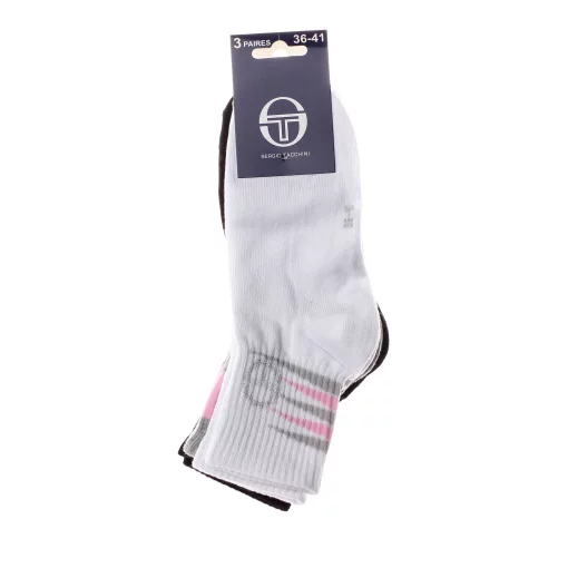Шкарпетки Sergio Tacchini 3-pack білий, сірий, чорний Уні 36-41