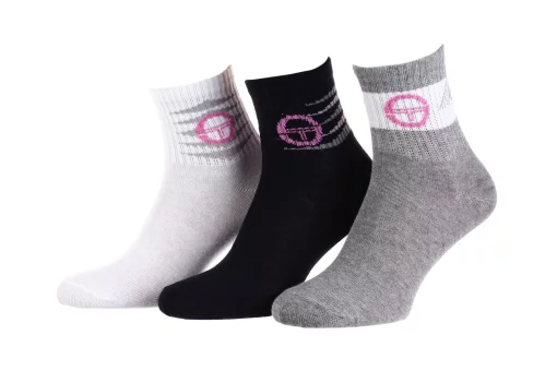 Шкарпетки Sergio Tacchini 3-pack білий, сірий, синій Уні 36-41