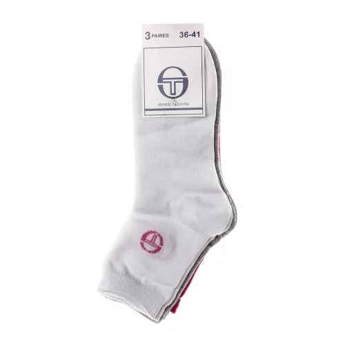 Шкарпетки Sergio Tacchini 3-pack білий, рожевий, сірий Жін 36-41