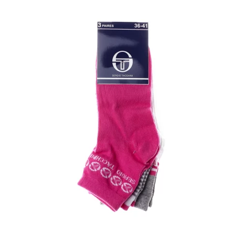 Шкарпетки Sergio Tacchini 3-pack білий, рожевий, сірий Жін 36-41 (13898215-1)