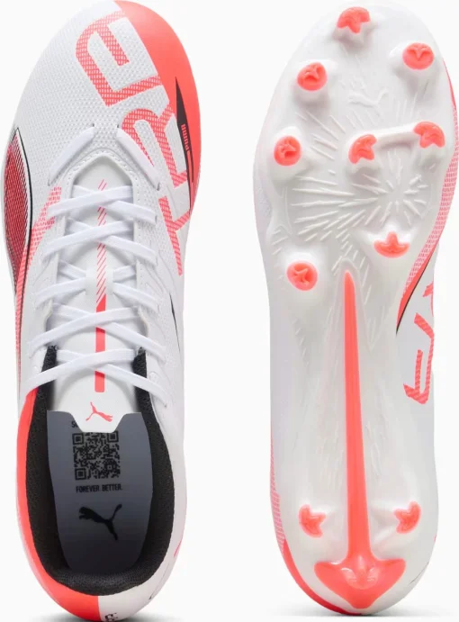 Бутси Puma ULTRA 5 PLAY FG/AG білий, помаранчевий Уні 40