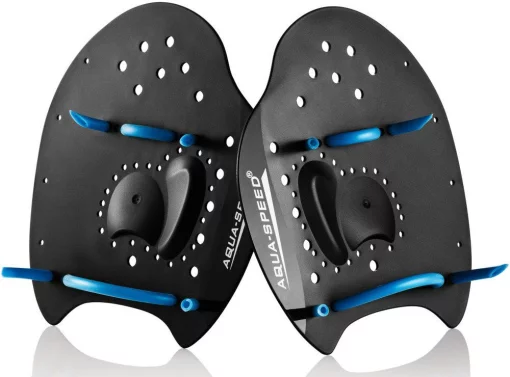 Лопатки для плавання Aqua Speed Skill Paddle 1791 чорний, синій Уні L 21,5х20см