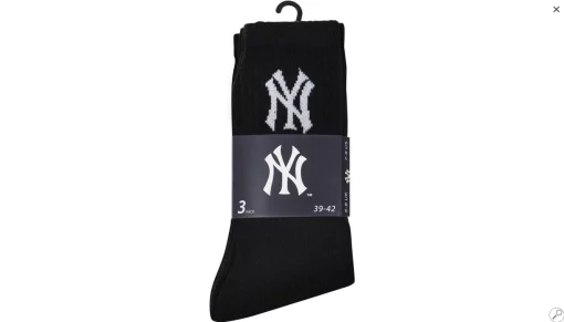 Шкарпетки New York Yankees 3 pk Crew чорний Уні 31-34