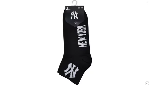 Шкарпетки New York Yankees 3 pk Quarter чорний Уні 35-38