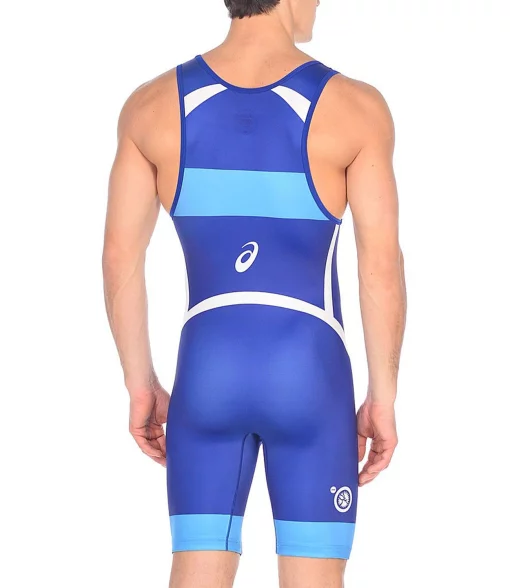 Трико борцівське Asics Wrestling Singlet синій,білий,блакитний Чол XS (157516-0043)