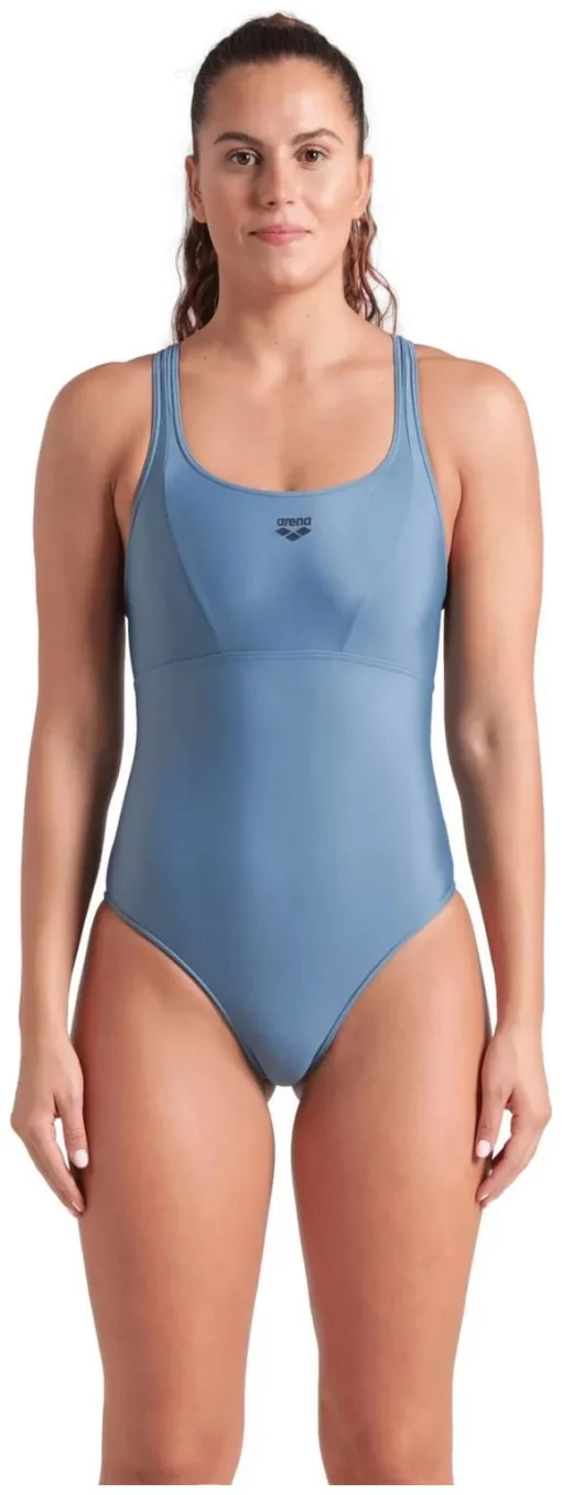 Купальник закритий для жінок Arena SOLID SWIMSUIT CONTROL PRO BAC сірий Жін 38