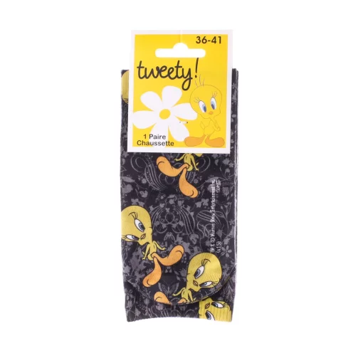 Шкарпетки LOONEY TUNES TWEETY JAMBES CROISEES чорний Діт 36-41