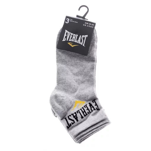 Шкарпетки Everlast QUARTER SOCKS 3 PAIR сірий Уні 35-40