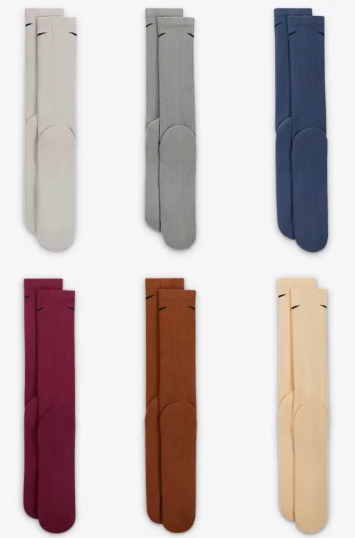 Шкарпетки Nike U NK ED PLS CSH CRW 6PR - 132 білий, сірий, синій, червоний, рожевий Чол 38-42