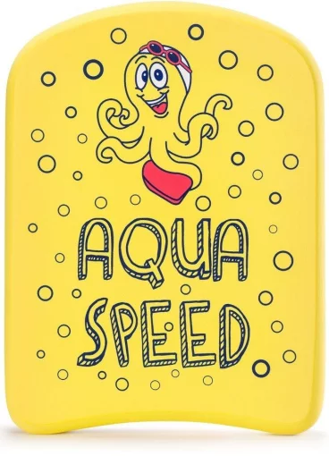 Дошка для плавання Aqua Speed KIDDIE Kickboard Octopus 6897 жовтий Діт 31x23x2,4cм