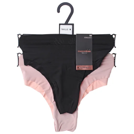 Труси Manoukian TANGA-X2-FEMME чорний, бежевий Жін XL