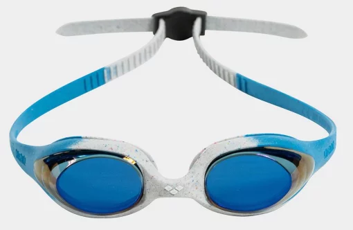 Окуляри для плавання Arena SPIDER JR MIRROR білий, блакитний Діт OFSM
