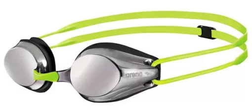 Окуляри для плавання Arena TRACKS JR MIRROR сріблястий, чорний, жовтий Діт OFSM