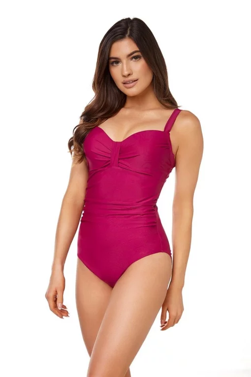 Купальник закритий для жінок Aqua Speed OLIVIA 7362 сангрія Жін 42