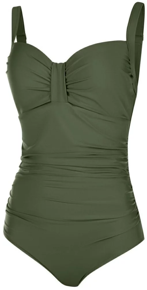 Купальник закритий для жінок Aqua Speed OLIVIA 60112 темно-зелений Жін 40