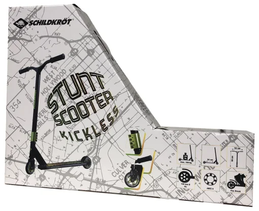 Самокат трюковий Schildkr&ouml;t Kickless Forest чорно-зелений Уні Max:100 кг