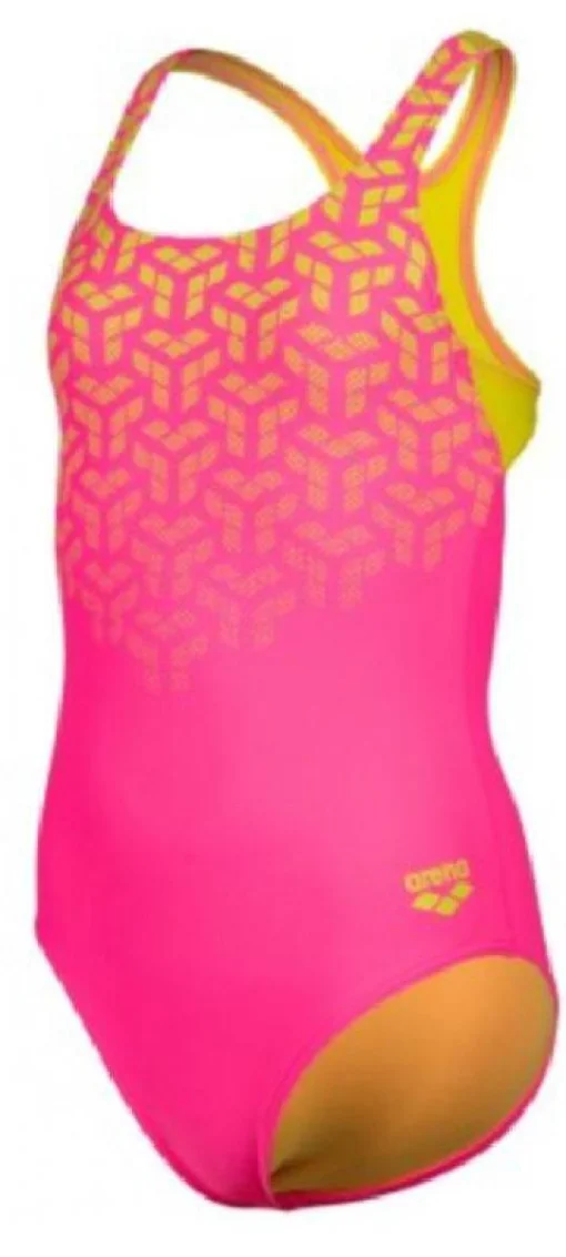 Купальник для дівчат Arena KIKKO V SWIMSUIT SWIM PRO BACK фіолетовий, жовтий Діт 164 см