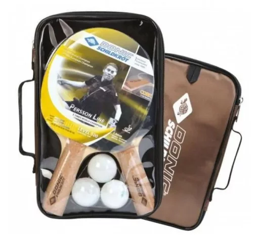 Набір для настільного тенісу Donic Persson 500 cork 2-player set (2ракетки+чохол+3м'яча)