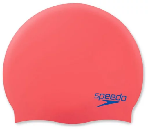 Шапка для плавання Speedo PLAIN MOUD SILC CAP JU червоний, синій Діт OSFM