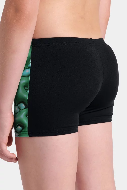 Плавки-боксери для хлопців Arena FOAM SWIM SHORT чорний, зелений, бірюзовий Діт 140 см