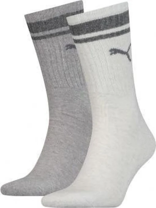 Шкарпетки Puma CREW REGULAR STRIPE 2P UNISEX світло-сірий Уні 43-46