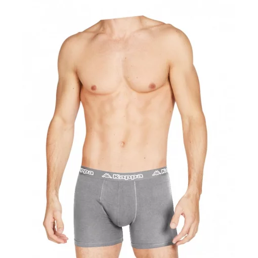 Труси-боксери Kappa Boxer Uomo Elastico Esterno logato сірий Чол M