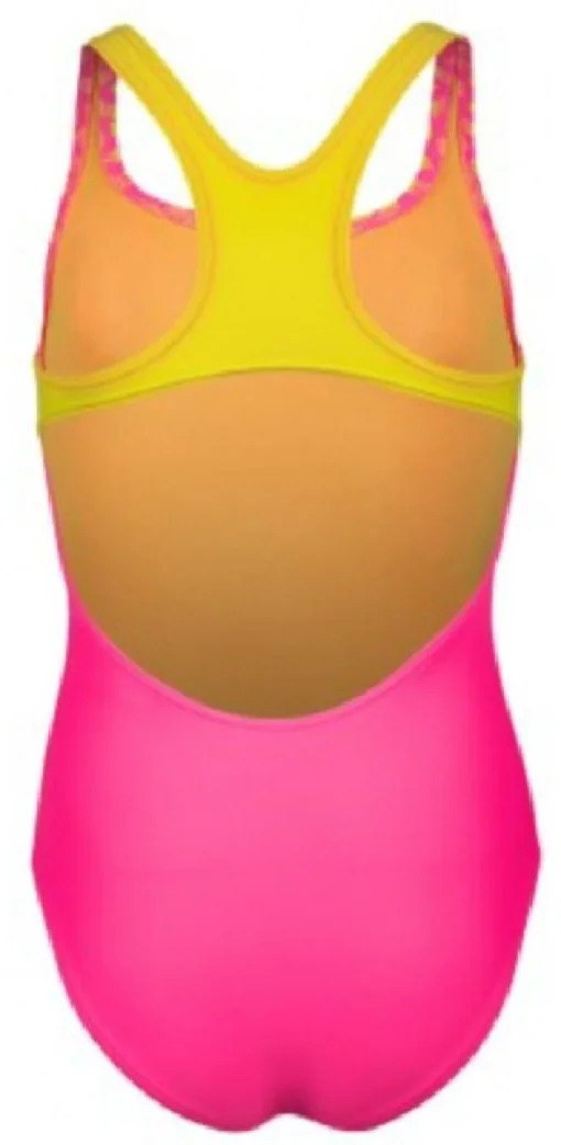 Купальник для дівчат Arena KIKKO V SWIMSUIT SWIM PRO BACK фіолетовий, жовтий Діт 140 см