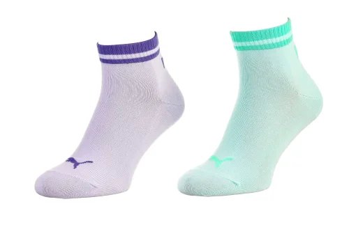 Шкарпетки Puma HERITAGE QUARTER 2P фіолетовий, м'ятний Уні 39-42