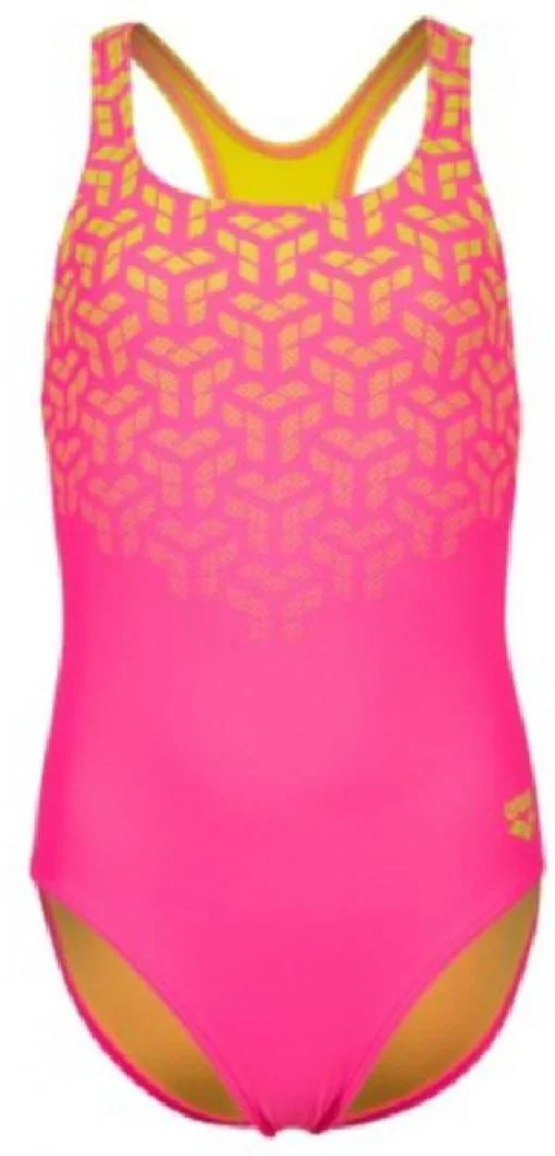 Купальник для дівчат Arena KIKKO V SWIMSUIT SWIM PRO BACK фіолетовий, жовтий Діт 164 см