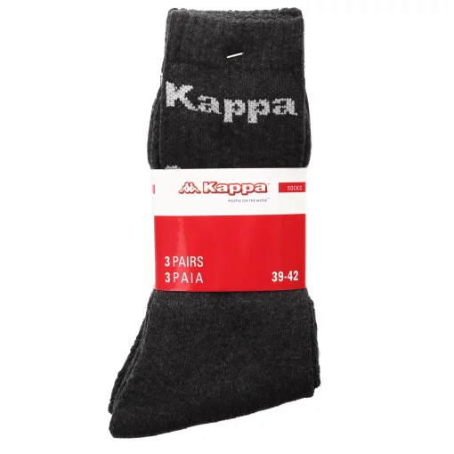 Шкарпетки KAPPA SOCKS LOGO SABOYA 3PACK темно-сірий Уні 35-38