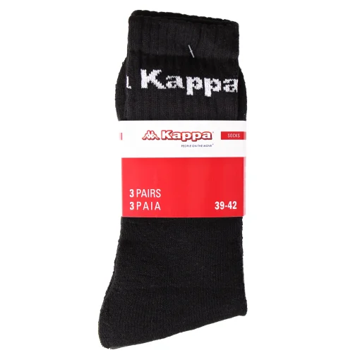 Шкарпетки KAPPA SOCKS LOGO SABOYA 3PACK чорний, білий, сірий Уні 39-42