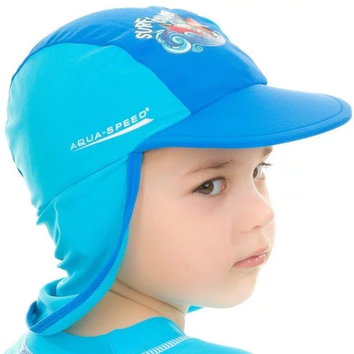 Кепка сонцезахисна Aqua Speed SURF-CLUB CAP 2046 синій, блакитний Діт 122см